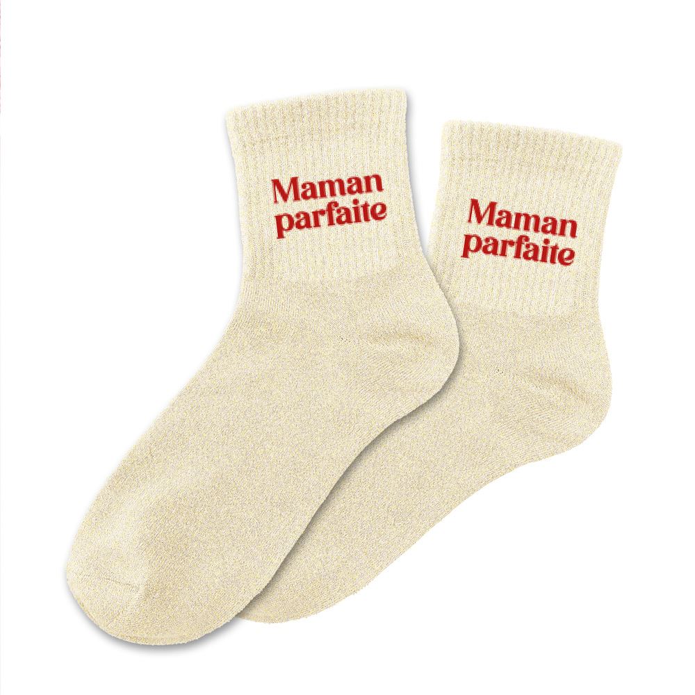Chaussette paillette maman parfaite