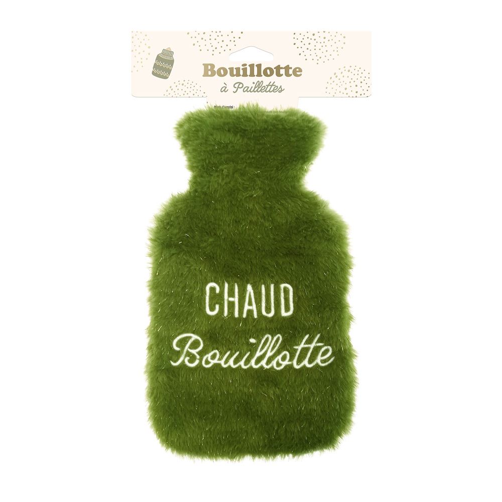 BOUILLOTTE PAILLETTES CHAUD BOUILLOTTE