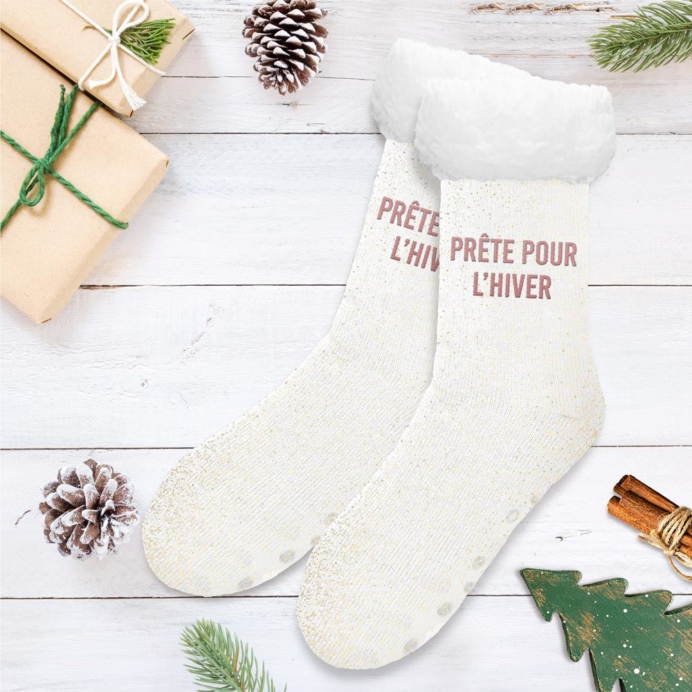 CHAUSSETTES MOUMOUTTES PAILLETTES PRETE POUR L'HIVER