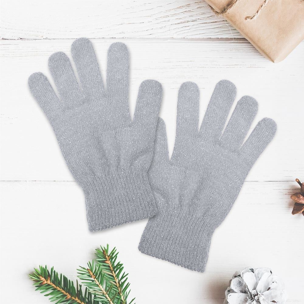 GANTS PAILLETTES GRIS