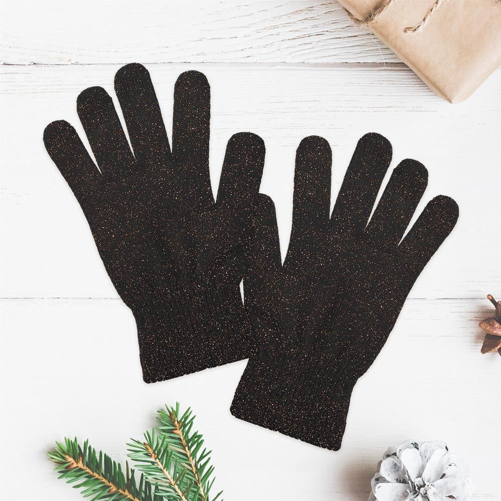 GANTS PAILLETTES NOIR