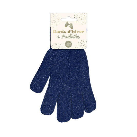 GANTS PAILLETTES MARINE