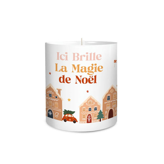 BOUGIE DE NOËL ICI BRILLE LA MAGIE