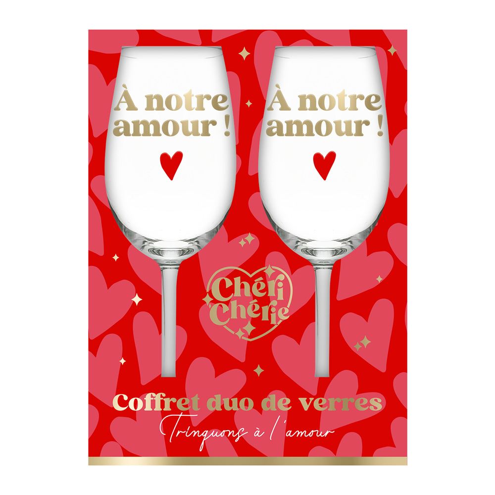 Coffret Duo verre vin saint valentin