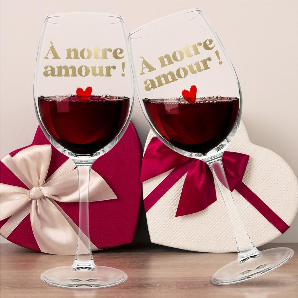 Coffret Duo verre vin saint valentin
