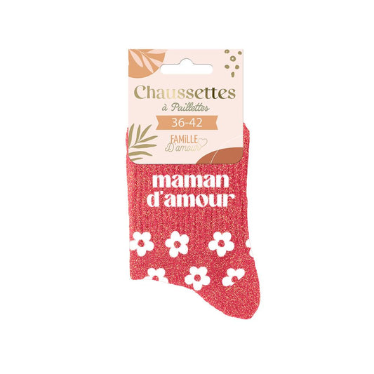 Chaussettes Paillettes Maman D'Amour