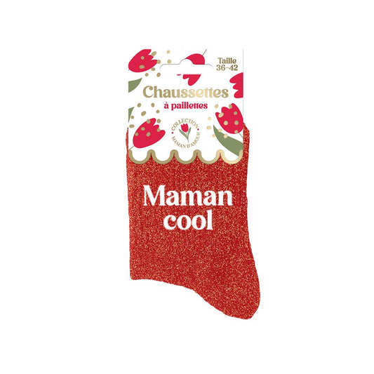 Chaussette paillette maman cool