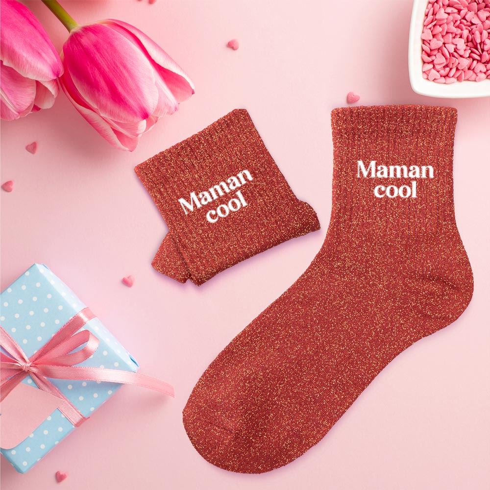 Chaussette paillette maman cool