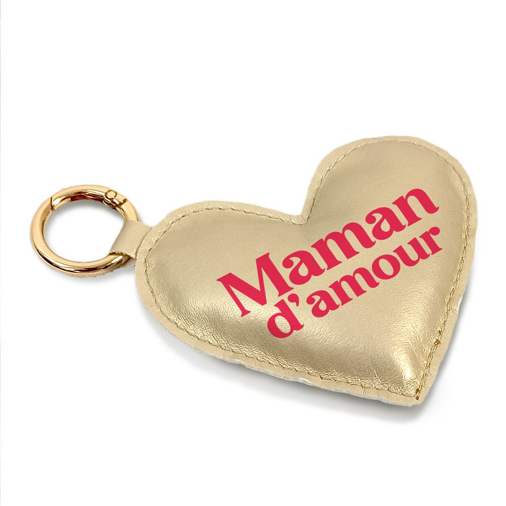 Porte clés coeur maman