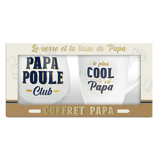 Coffret verre et mug papa