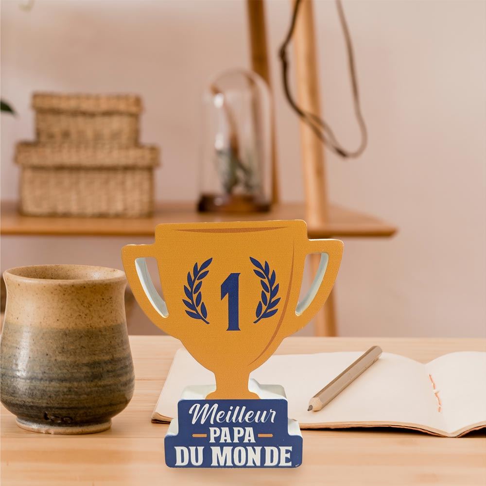 Plaque en Bois Meilleur Papa Du Monde