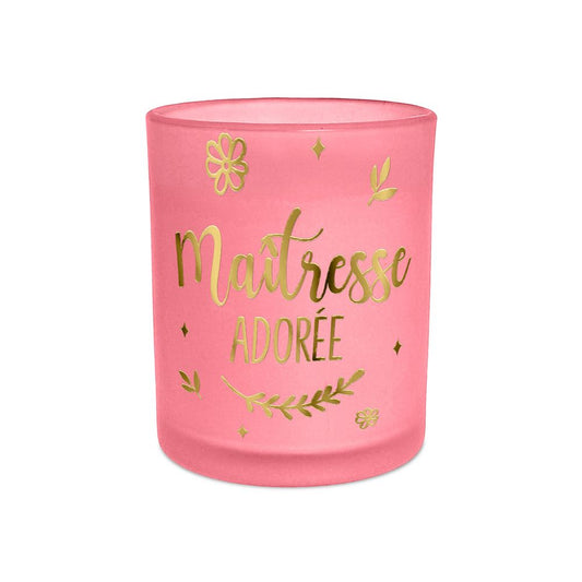 Bougie Affective Rose Fonce Maitresse Adorée