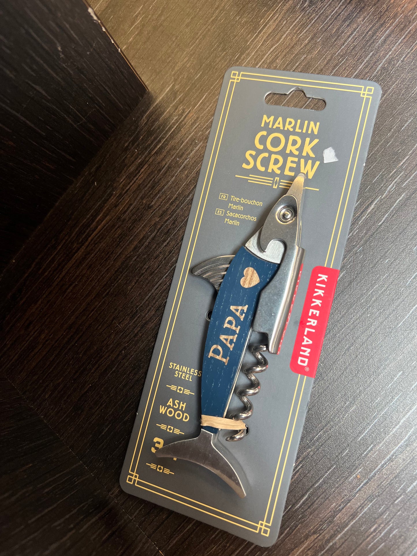 Tire-bouchon Marlin personnalisé papa