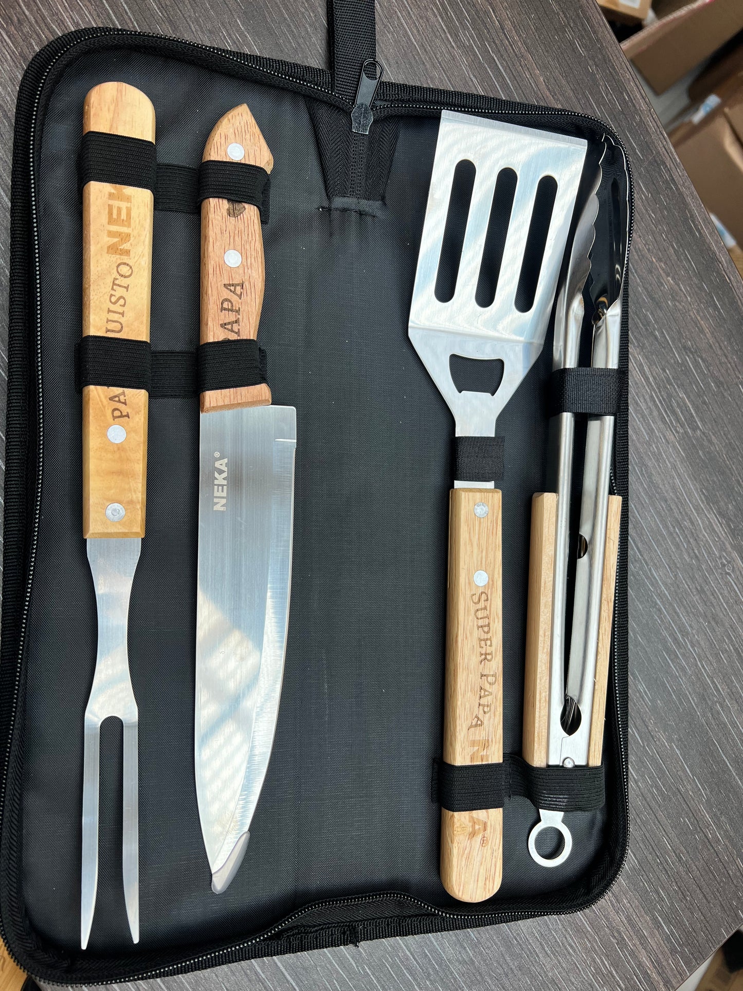 Coffret ustensile barbecue papa