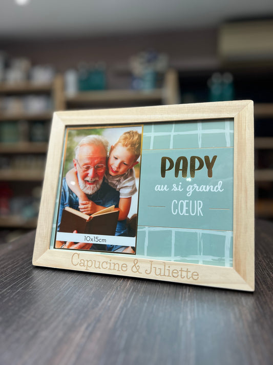 Cadre photo papy personnalisé