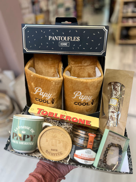 Coffret pantoufles papy