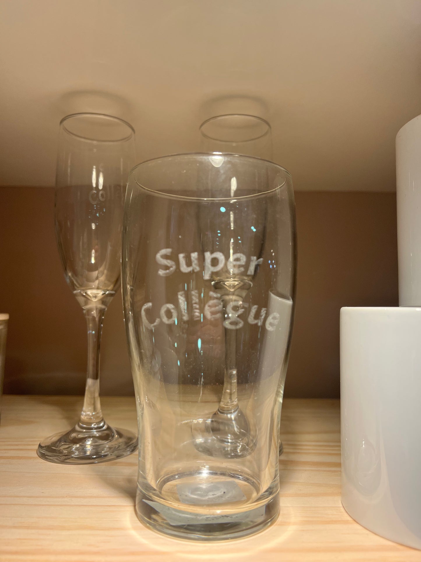 Verre biere gravé super collègue