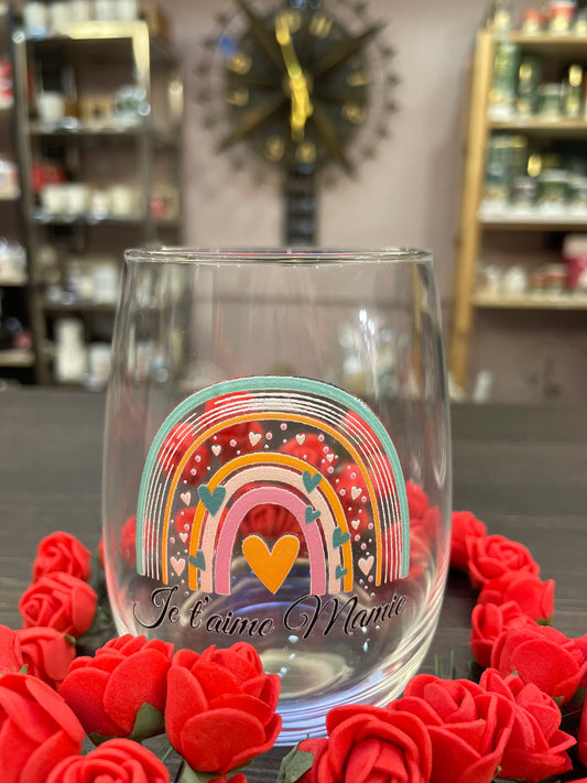 VERRE JE T'AIME MAMIE