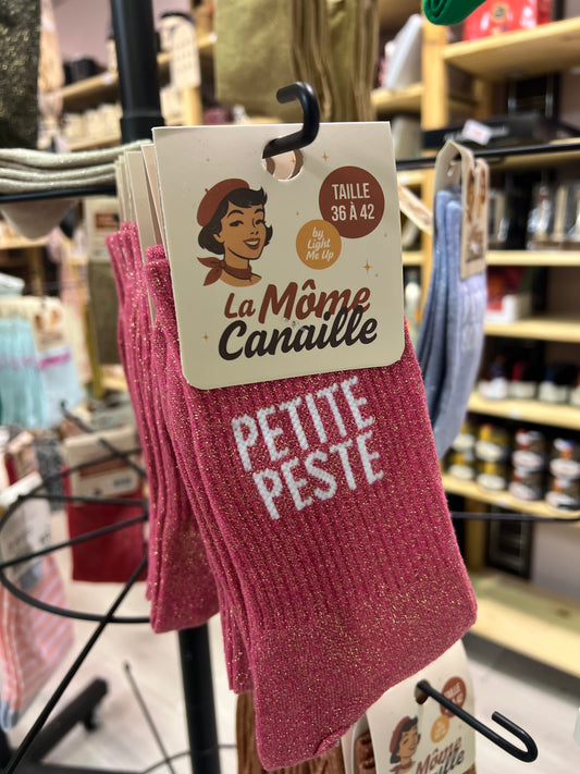 chaussette paillette petite peste