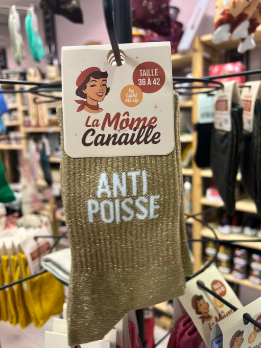 chaussette paillette anti poisse