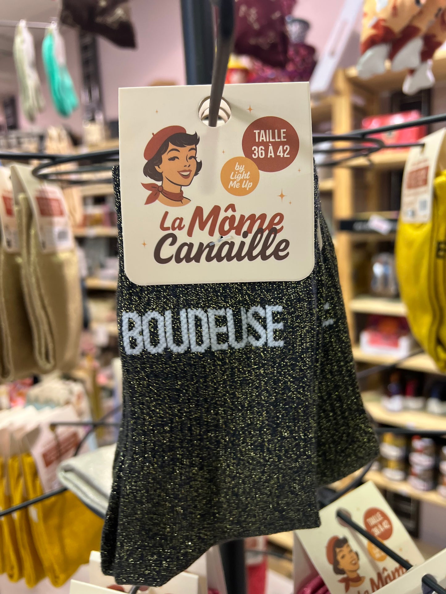 Chaussette paillette boudeuse