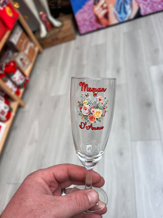 Coupe champagne maman d'amour