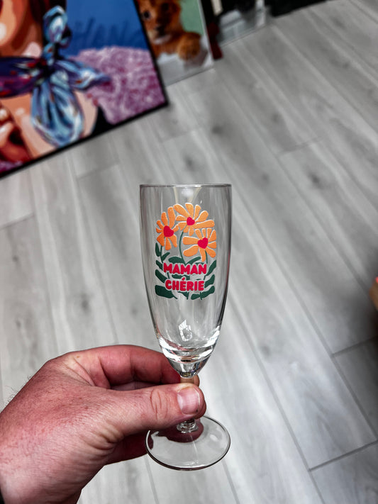 Coupe champagne maman chérie