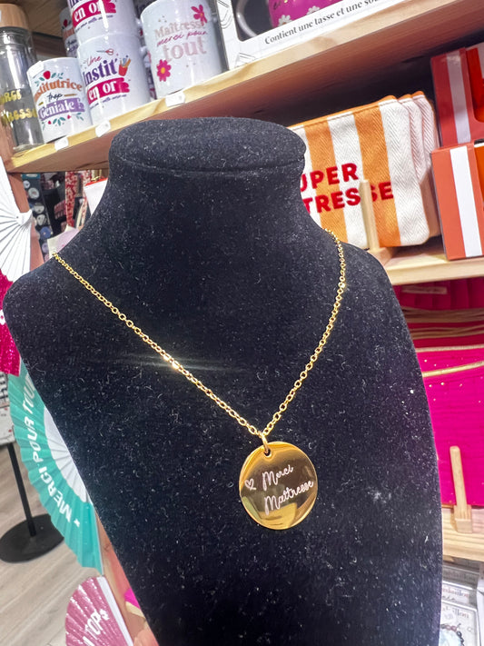 Collier merci maîtresse
