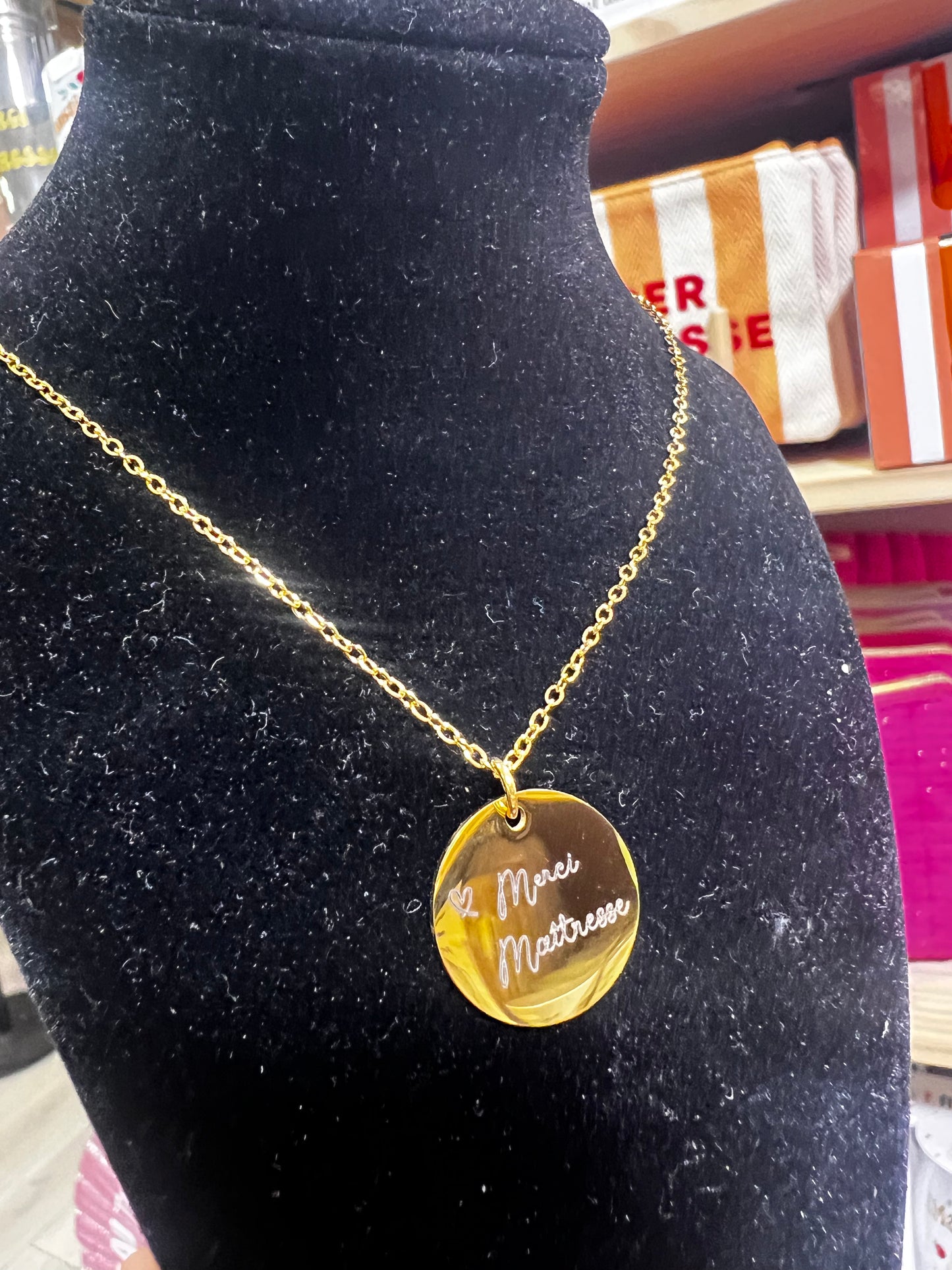 Collier merci maîtresse