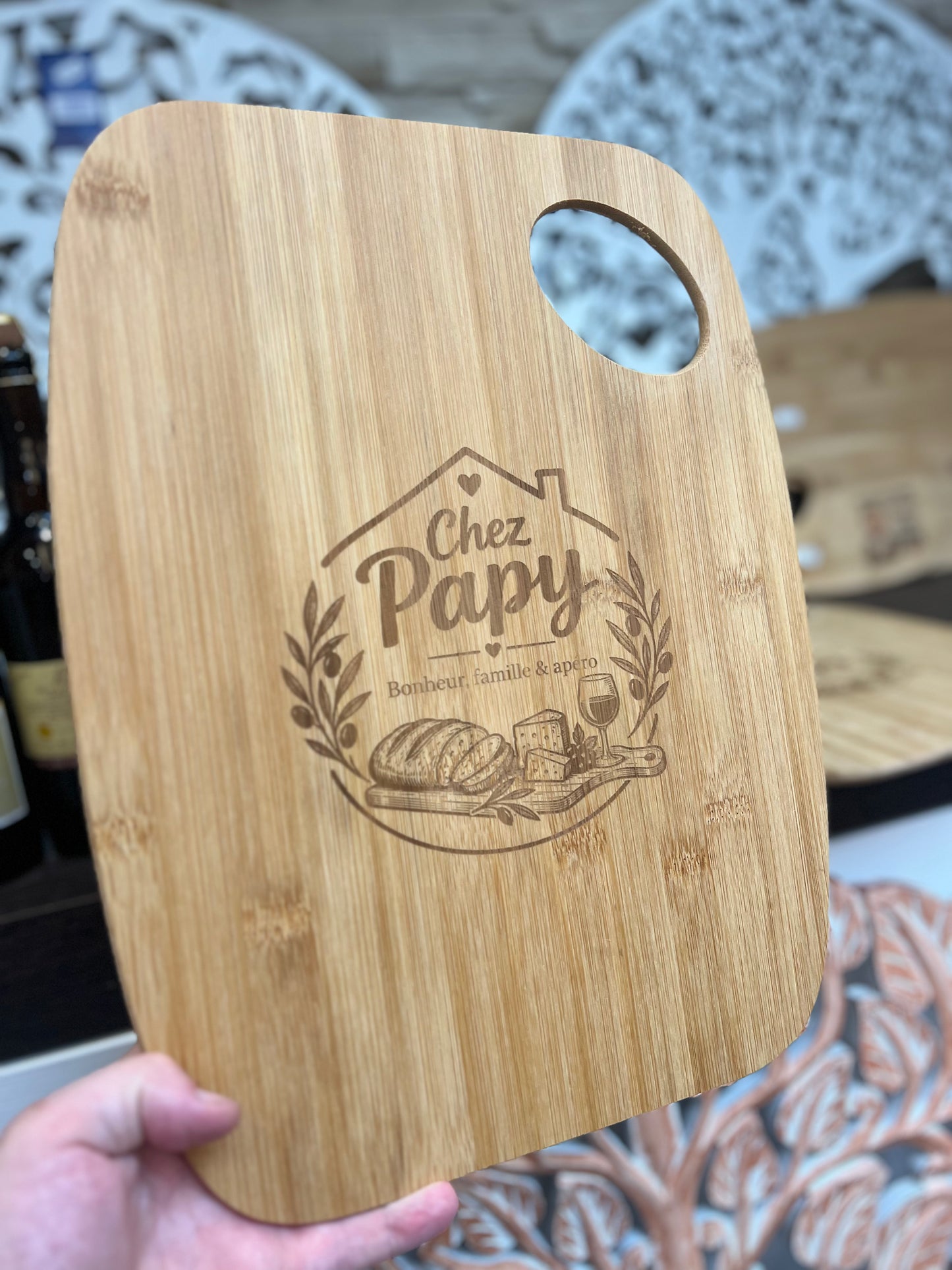 Planche à Découper Papy Personnalisable – Cadeau Grand-Père