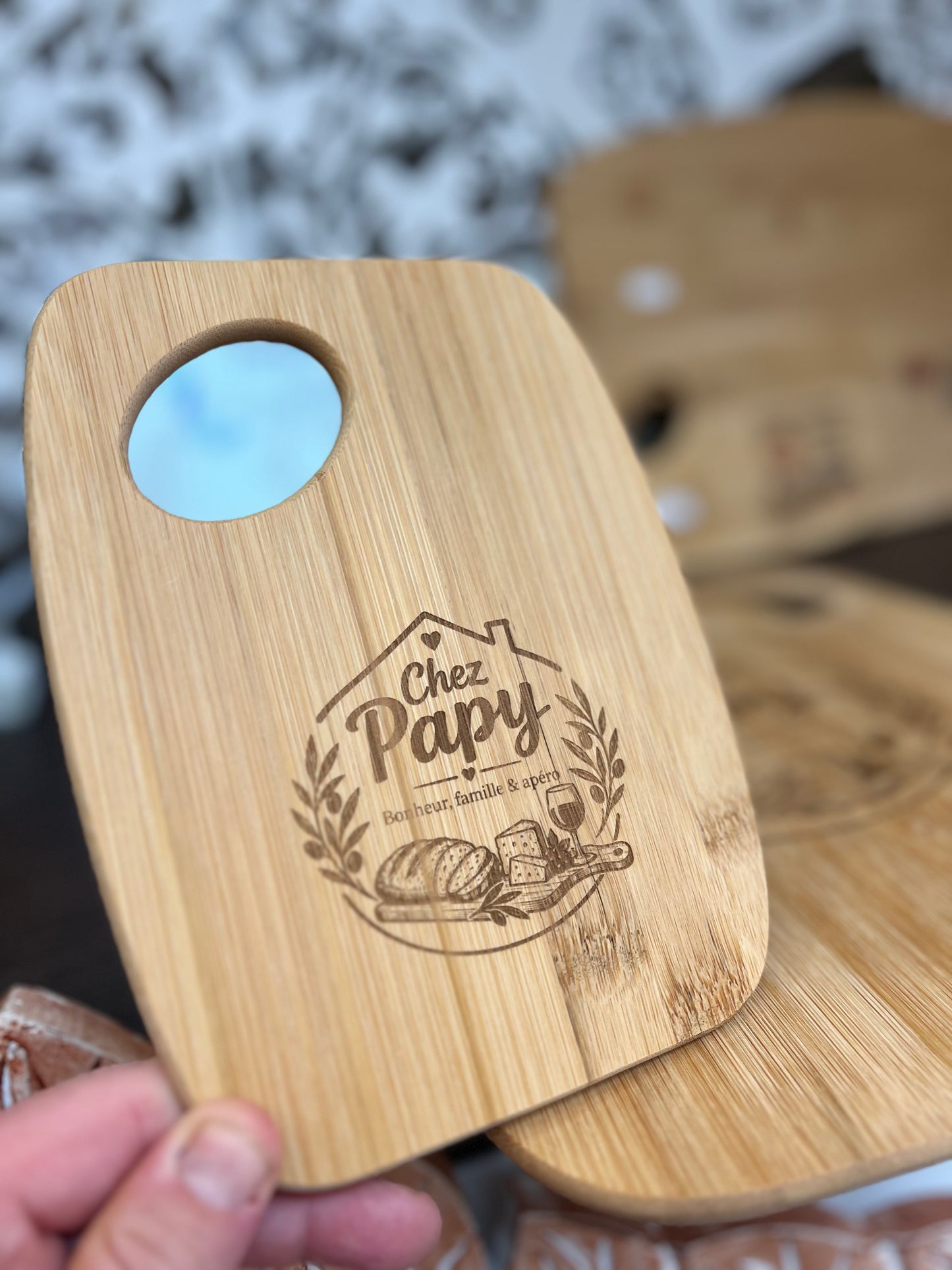 Planche à Découper Papy Personnalisable – Cadeau Grand-Père