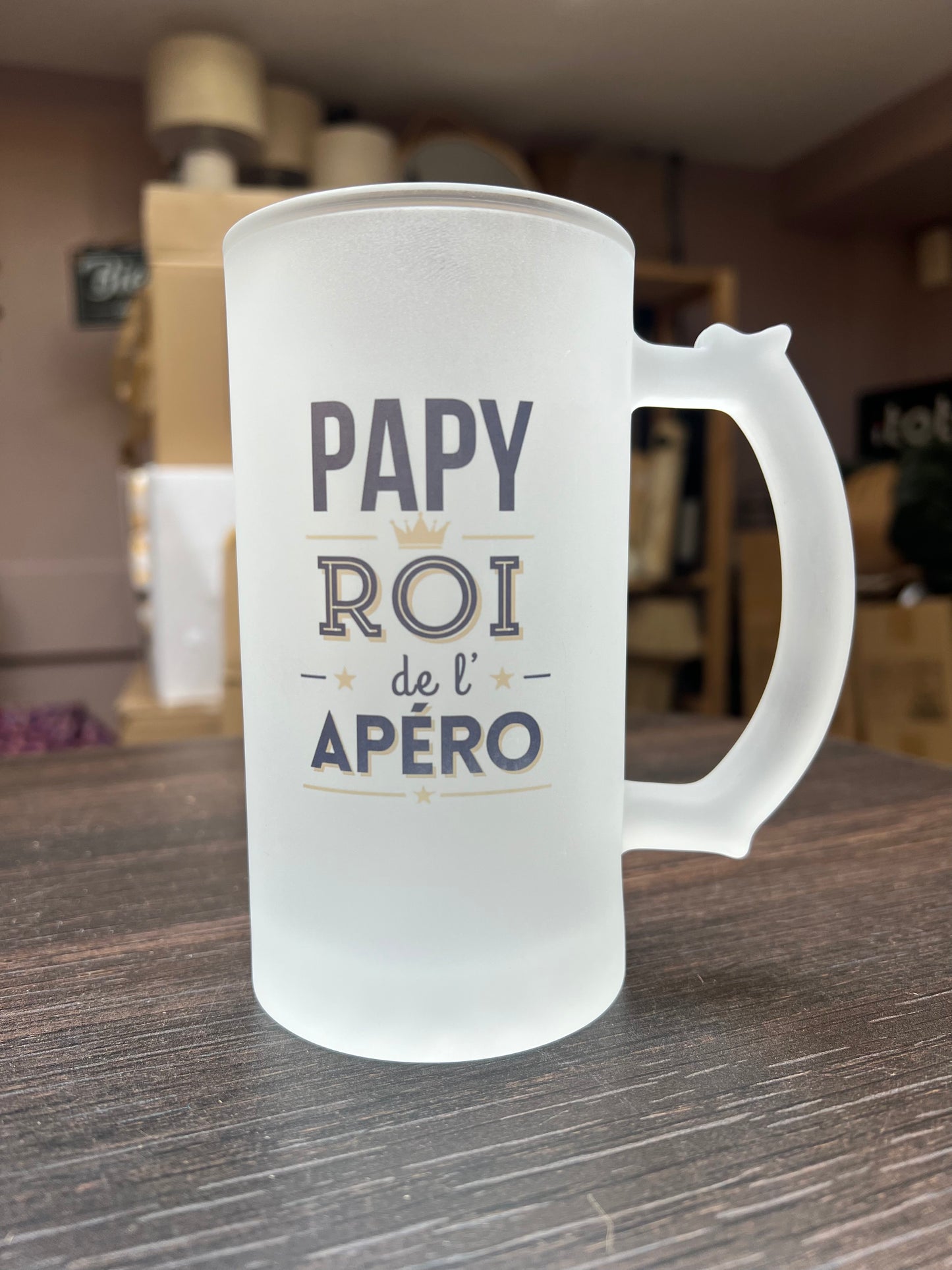 Chope à Bière Papy Personnalisable – Cadeau Grand-Père