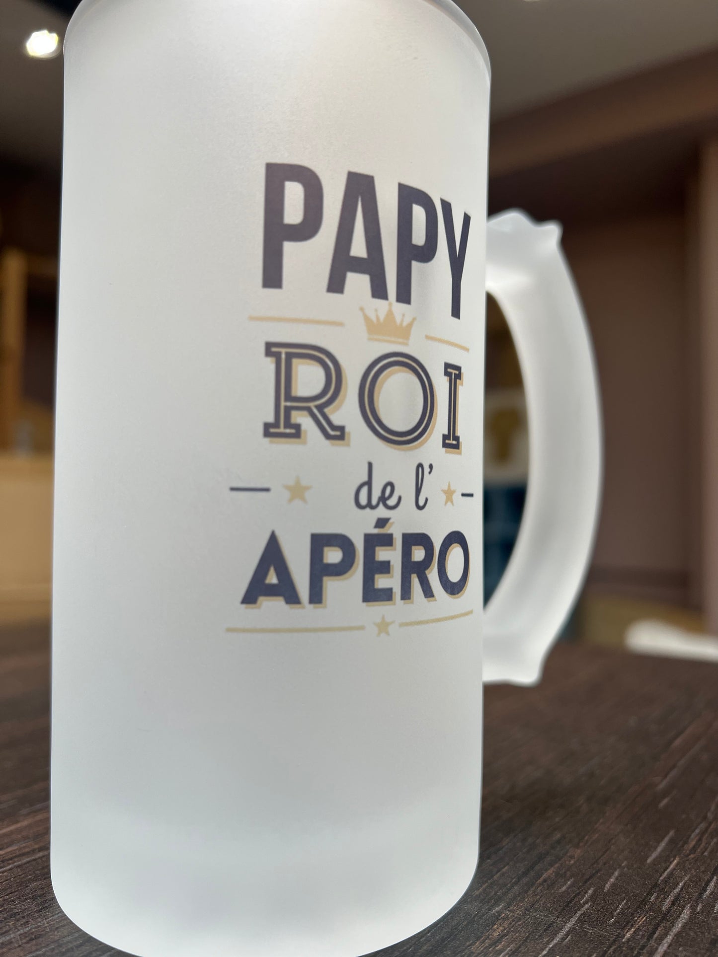 Chope à Bière Papy Personnalisable – Cadeau Grand-Père