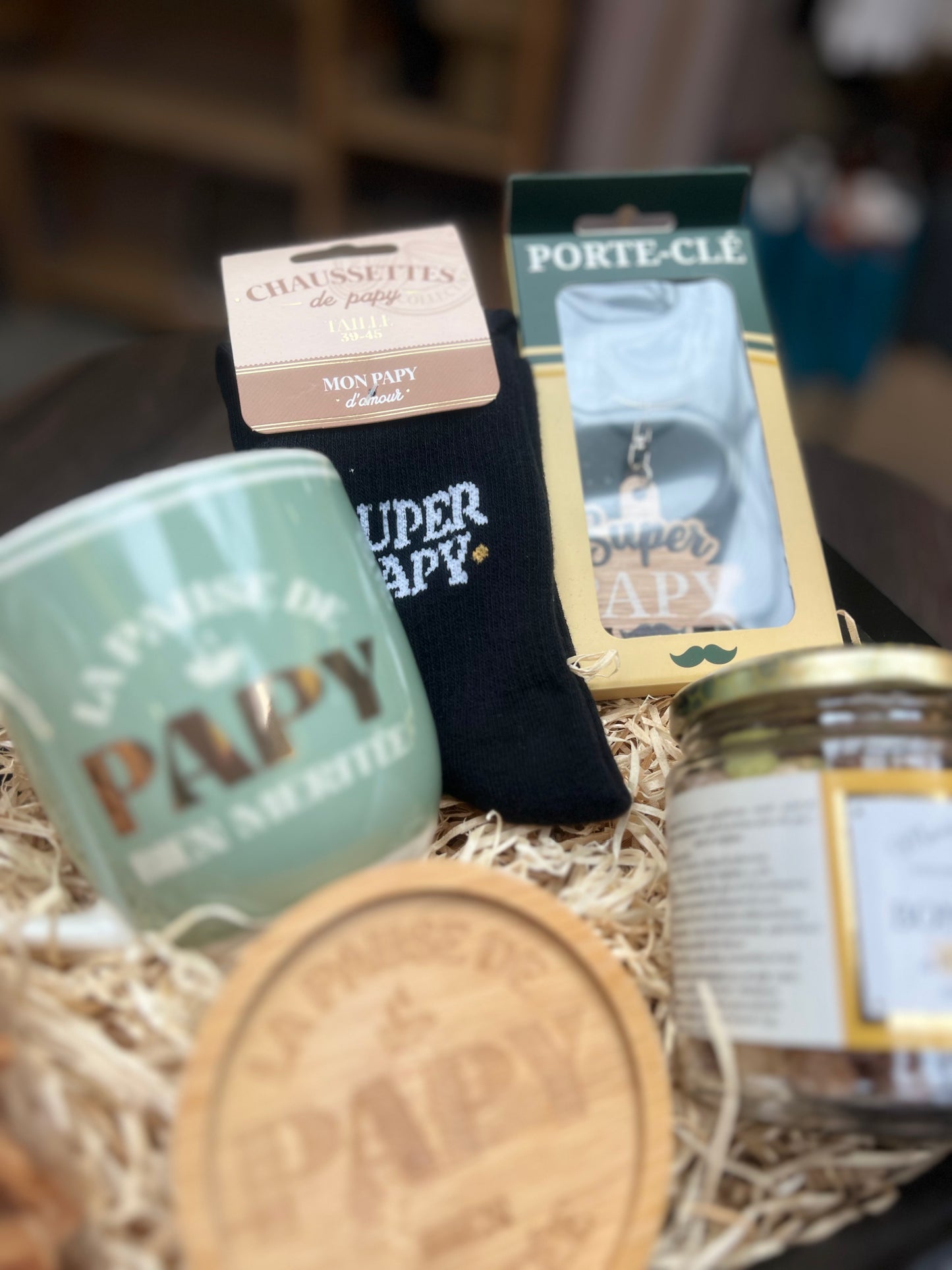 Coffret gourmand Papy avec tasse et douceurs