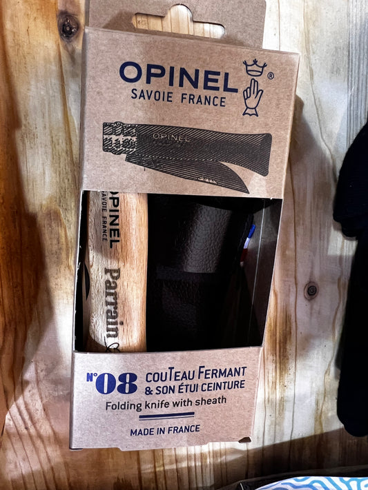Coffret Opinel personnalisé Parrain – couteau et étui