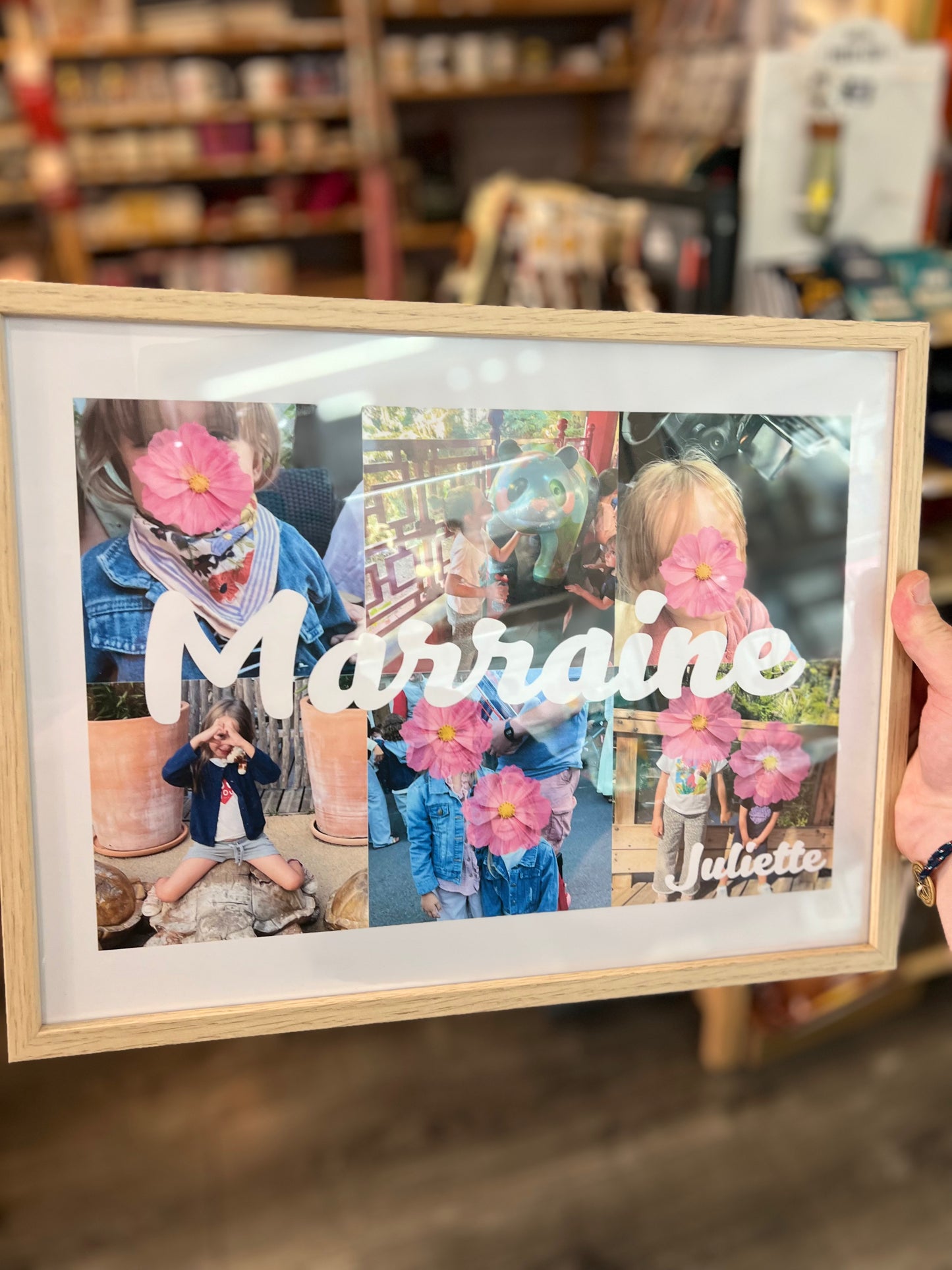 Cadre A3 personnalisé marraine