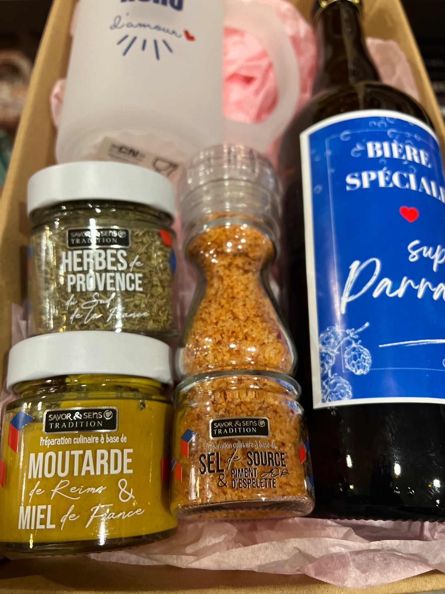 Coffret bière personnalisé Parrain – cadeau gourmand