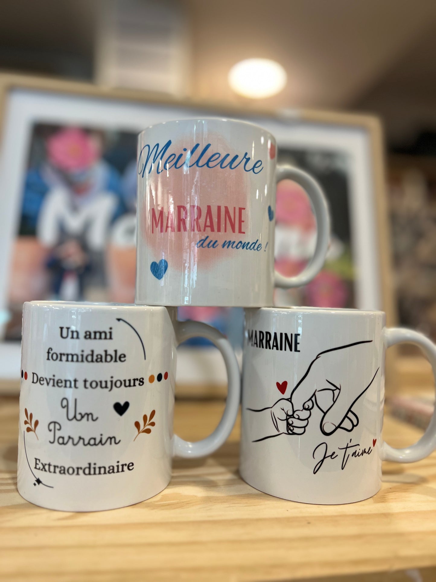 Mug personnalisé Parrain – texte et photo