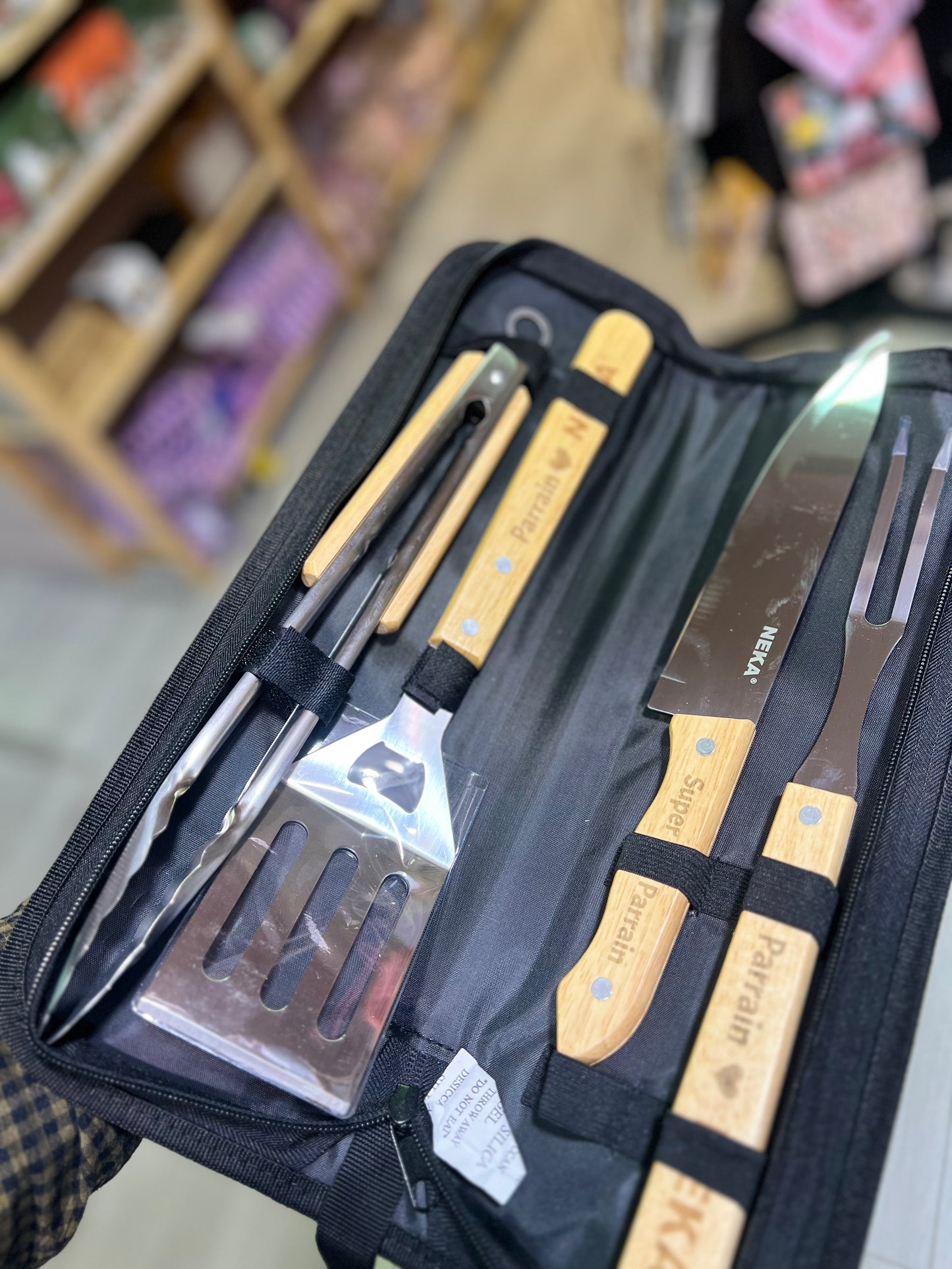 Set barbecue personnalisé parrain