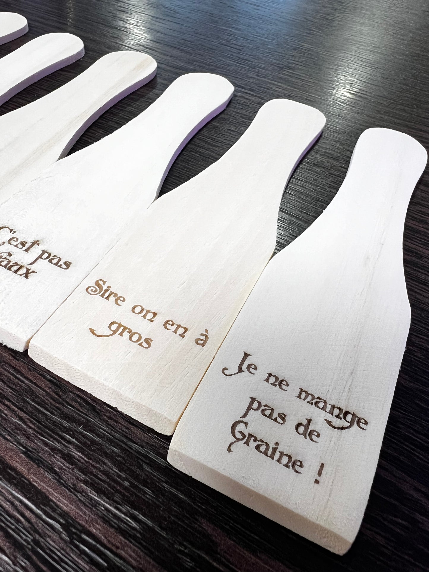 Lot 6 spatule raclette personnalisée