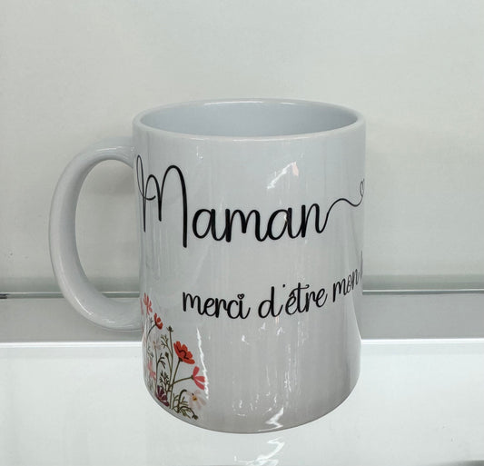 Mug maman merci d'être mon héroïne au quotidien