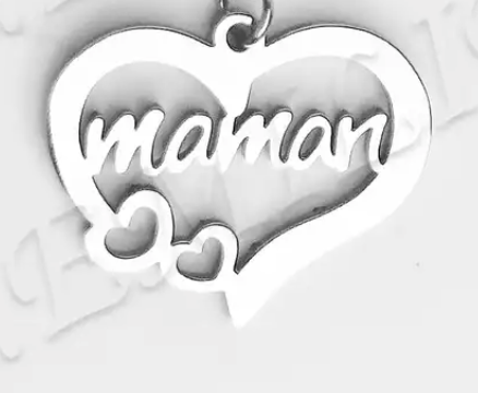 Collier coeur maman