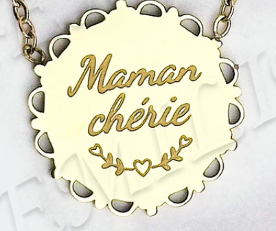 Collier Message "Maman chérie"