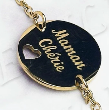 Bracelet Médaille ronde "Maman chérie"