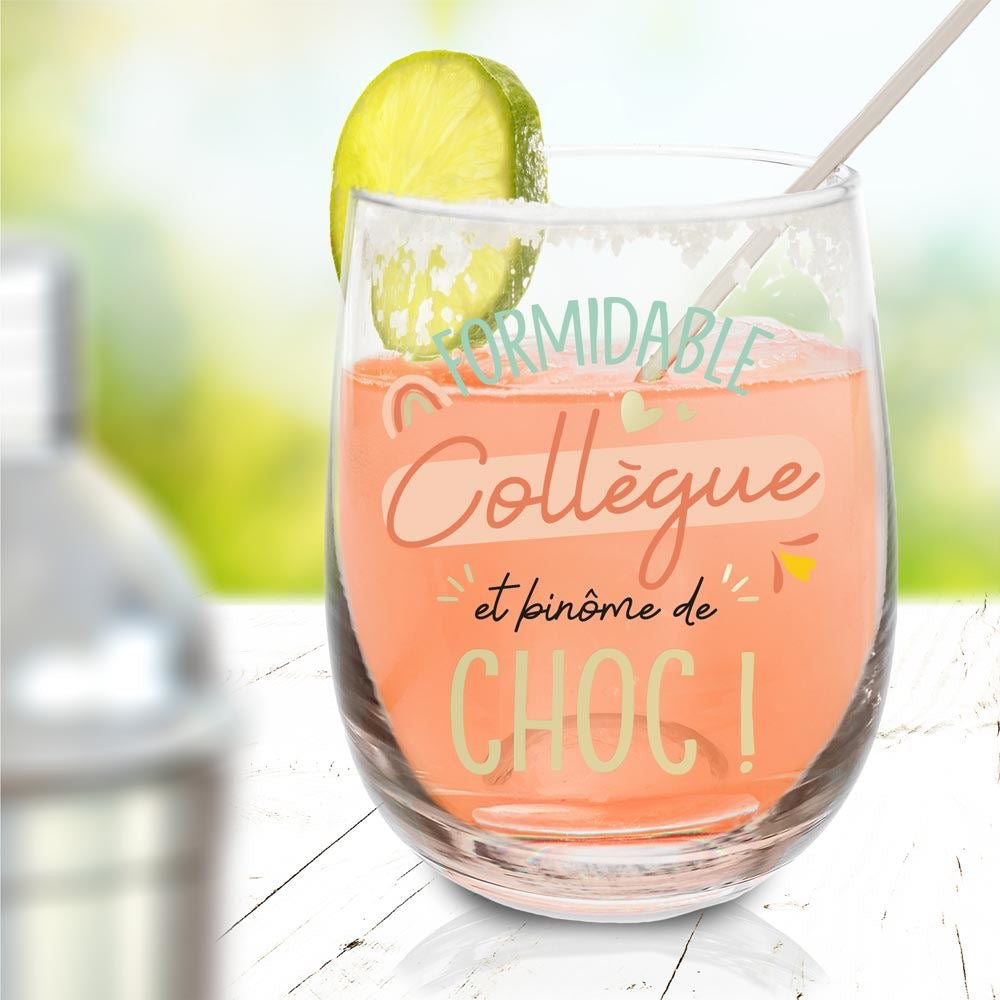 Verre rond collègue