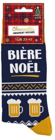 CHAUSSETTES DE NOËL HOMME "BIÈRE NOËL"