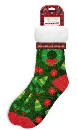 CHAUSSETTES MOUMOUTE PAILLETTES "SAPIN DE NOËL"