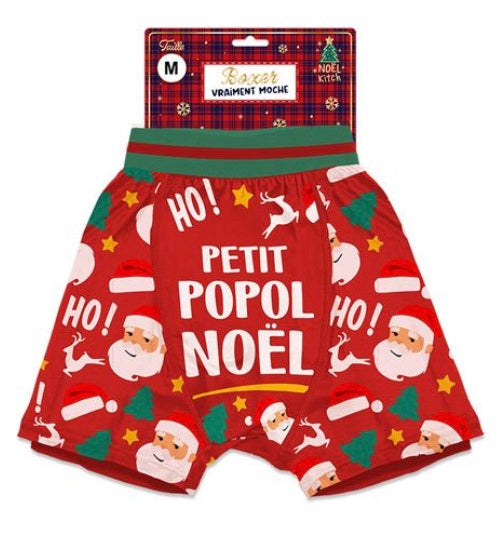 BOXER DE NOËL "PETIT POPOL NOËL"