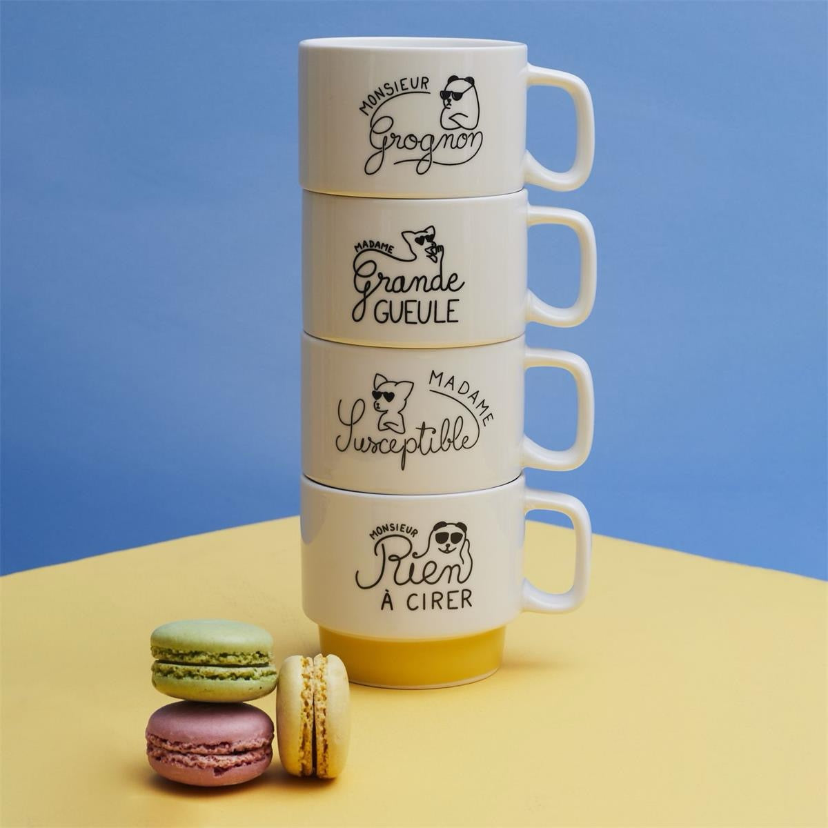 Coffret 4 tasses empilables