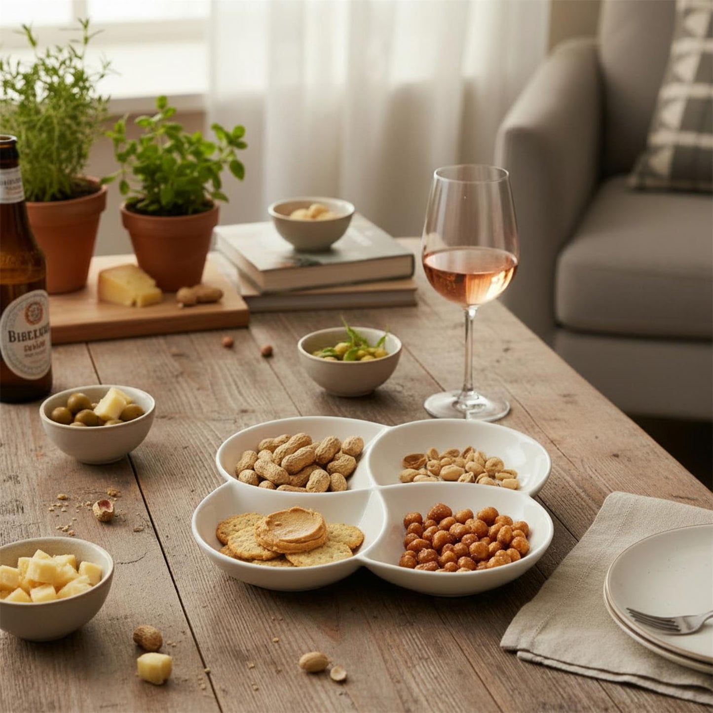 Plateau apéro 4 compartiments